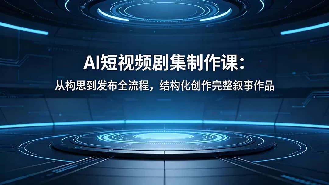 AI短视频剧集制作课：从构思到发布全流程，结构化创作完整叙事作品-鹊桥梦网创