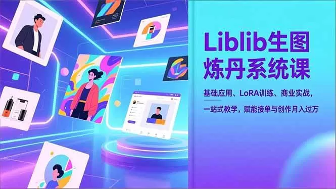 （16949期）Liblib生图炼丹系统课，基础应用、LoRA训练、商业实战，一站式教学，赋能接单与创作月入过万-鹊桥梦网创