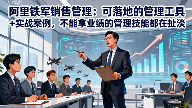 阿里铁军销售管理:可落地的管理工具+实战案例,不能拿业绩的管理都在扯淡-鹊桥梦网创