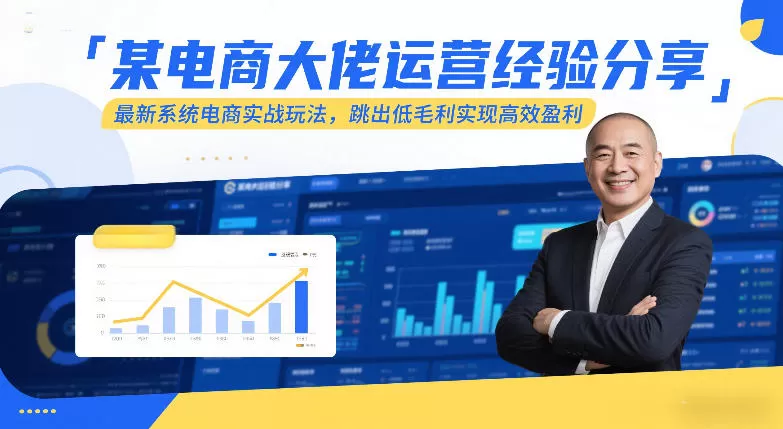 某电商大佬运营经验分享，最新系统电商实战玩法，跳出低毛利实现高效盈利（更新）-鹊桥梦网创
