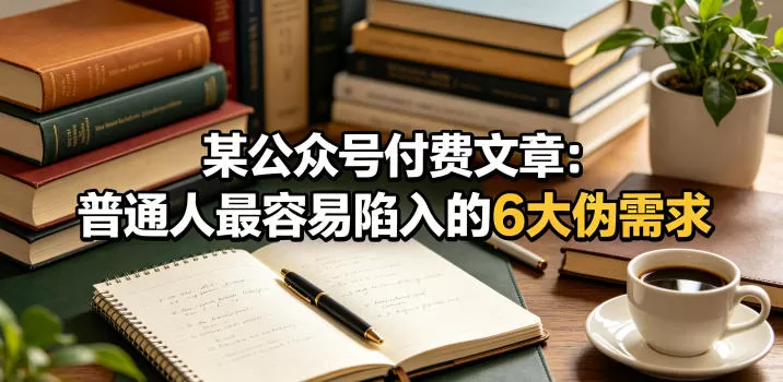 某公众号付费文章：普通人最容易陷入的6大伪需求-鹊桥梦网创