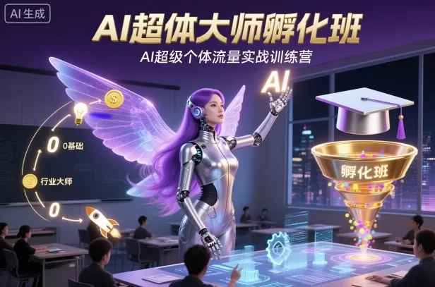 AI超体大师孵化班,AI超级个体流量实战训练营-鹊桥梦网创