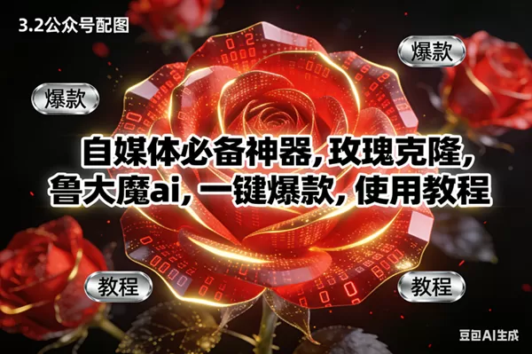 （16919期）玫瑰克隆神器，ai鲁大魔，自媒体必备软件，一键爆款工具，详细教程-鹊桥梦网创