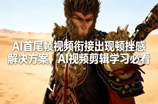 AI首尾帧视频衔接出现顿挫感解决方案，AI视频剪辑学习必看-鹊桥梦网创