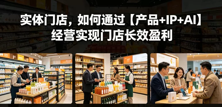 实体门店,如何通过【产品+IP+AI】经营实现门店长效盈利-鹊桥梦网创