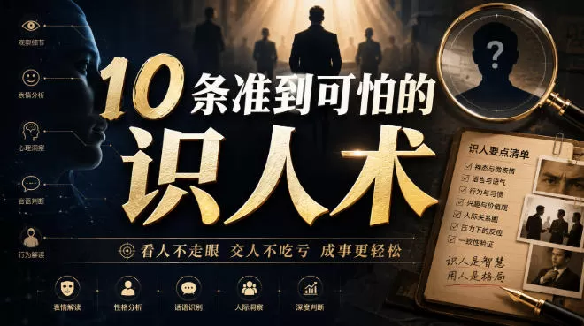 付费文章:10条准到可怕的识人术 付费文章:10条准到可怕的识人术