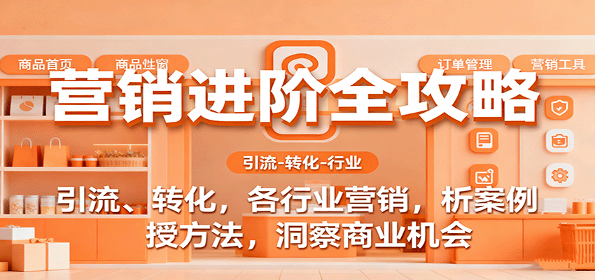 营销进阶全攻略，引流、转化，各行业营销，析案例，授方法，洞察商业机会-鹊桥梦网创
