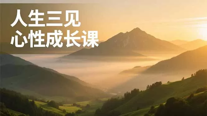 人生三见心性成长课，见天地众生自己，搞透人性安顿身心，活出清晰自我，内在富足无价-鹊桥梦网创