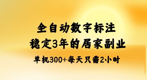全自动数字标注，稳定3年的蓝海项目，居家也能矩阵开干的副业，单机日入3张+【揭秘】-鹊桥梦网创