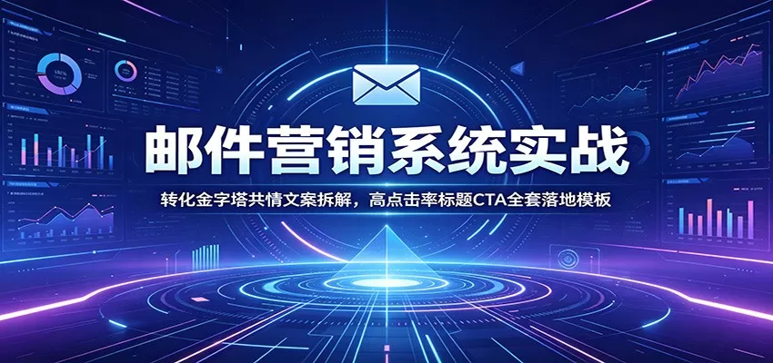 邮件营销系统实战：转化金字塔共情文案拆解，高点击率标题CTA全套落地模板