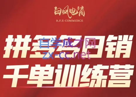 白凤电商·拼多多日销千单训练营(更新2月)-鹊桥梦网创