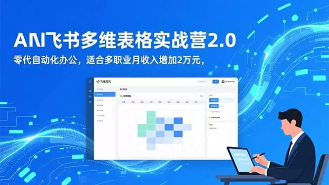 AI+飞书多维表格实战营2.0：零代码自动化办公，适合多职业月收入增加2万元-鹊桥梦网创