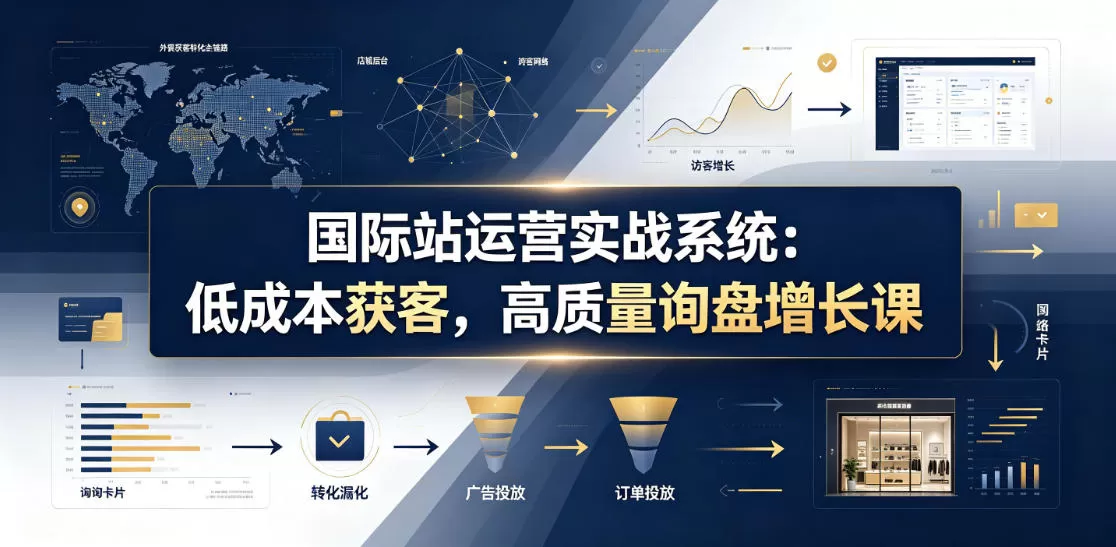 国际站运营实战系统:低成本获客,高质量询盘增长课(更新26年) 国际站运营实战系统:低成本获客,高质量询盘增长课(更新26年)