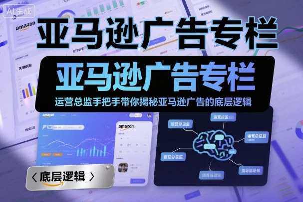 亚马逊广告专栏：运营总监手把手带你揭秘亚马逊广告的底层逻辑-鹊桥梦网创