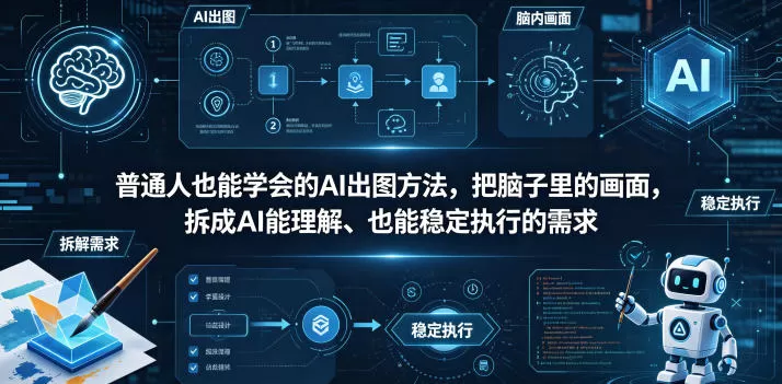 普通⼈也能学会的AI出图⽅法,把脑子里的画面,拆成AI能理解、也能稳定执行的需求【文档】-鹊桥梦网创
