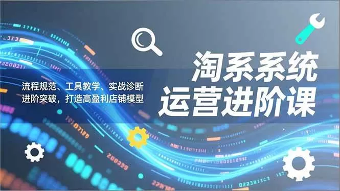 （16927期）淘系系统运营进阶课2.0，流程规范、工具教学、实战诊断，进阶突破，打造高盈利店铺模型-鹊桥梦网创