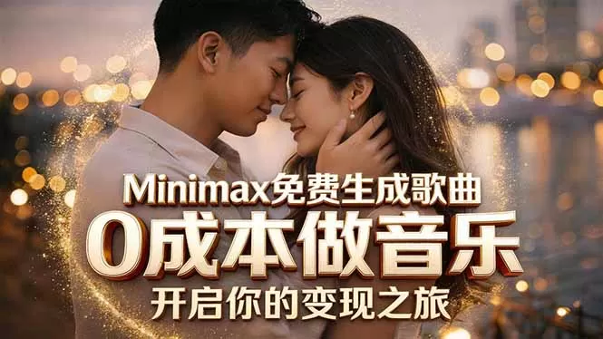 Minimax免费生成歌曲实测！0成本做音乐，说唱流行Lofi一键生成-鹊桥梦网创