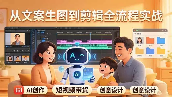 （17916期）原创 AI 剧情短视频带货：AI+家庭剧情+带货广告，从文案生图到剪辑全流程实战-鹊桥梦网创