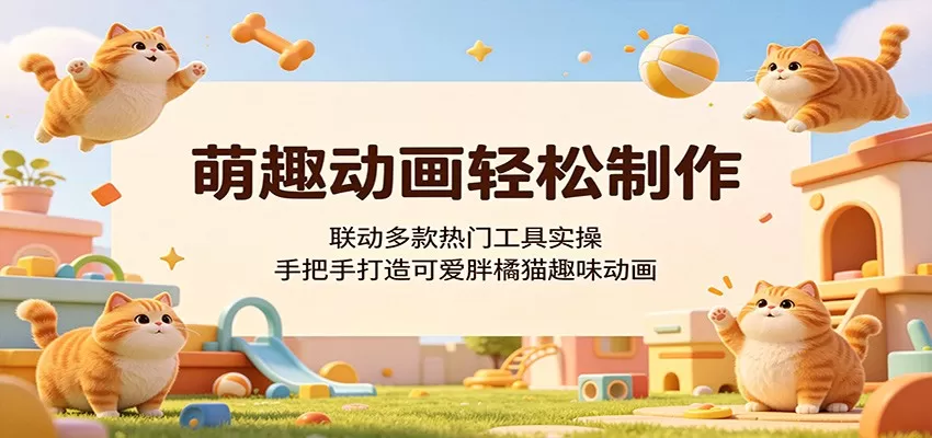 萌趣动画轻松制作,联动多款热门工具实操,手把手打造可爱胖橘猫趣味动画-鹊桥梦网创