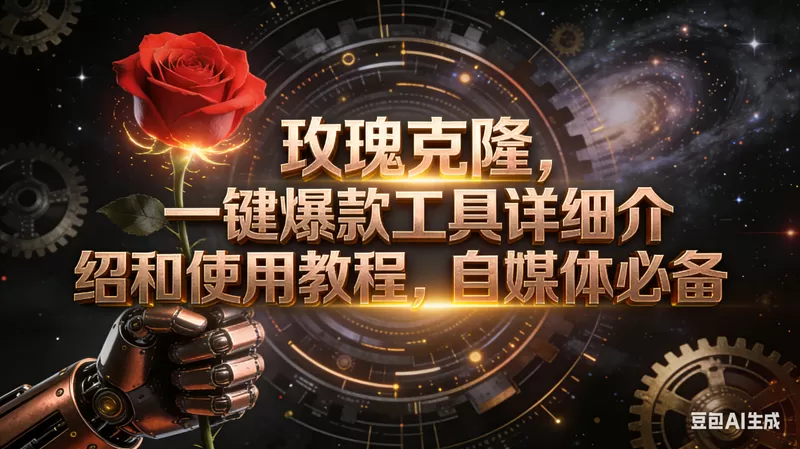 （16792期）玫瑰克隆工具，自媒体必备，一键爆款工具详细介绍和使用教程-鹊桥梦网创