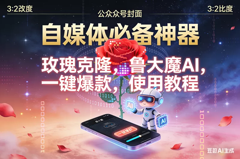 （16912期）玫瑰克隆神器，鲁大魔，ai，自媒体必备软件，一键爆款工具，详细教程-鹊桥梦网创