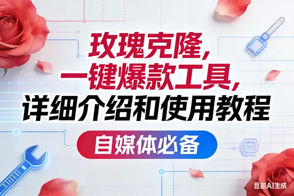 （17475期）玫瑰克隆，一键爆款工具详细介绍和使用教程，自媒体必备-鹊桥梦网创