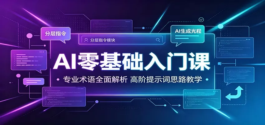 AI零基础入门课：专业术语全面解析，高阶提示词思路教学-鹊桥梦网创