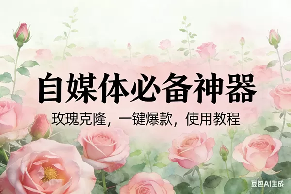 （17115期）玫瑰克隆神器，ai鲁大魔，自媒体必备工具，一键爆款神器，详细教程-鹊桥梦网创
