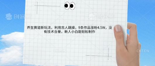 AI养生赛道新玩法，10条作品涨粉5.2W，操作简单，新人小白能轻松制作-鹊桥梦网创