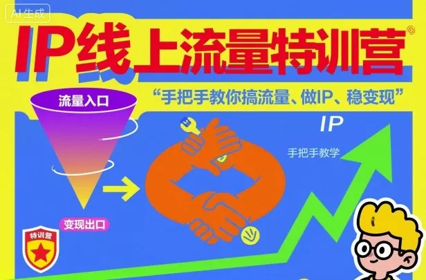 IP线上流量特训营，手把手教你搞流量、做IP、稳变现-鹊桥梦网创