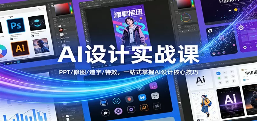 AI设计实战课：PPT/修图/造字/特效，一站式掌握AI设计核心技巧-鹊桥梦网创