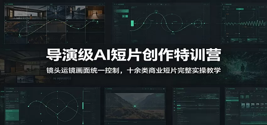 导演级AI短片创作特训营:镜头运镜画面统一控制,十余类商业短片完整实操教学(更新) 导演级AI短片创作特训营:镜头运镜画面统一控制,十余类商业短片完整实操教学(更新)