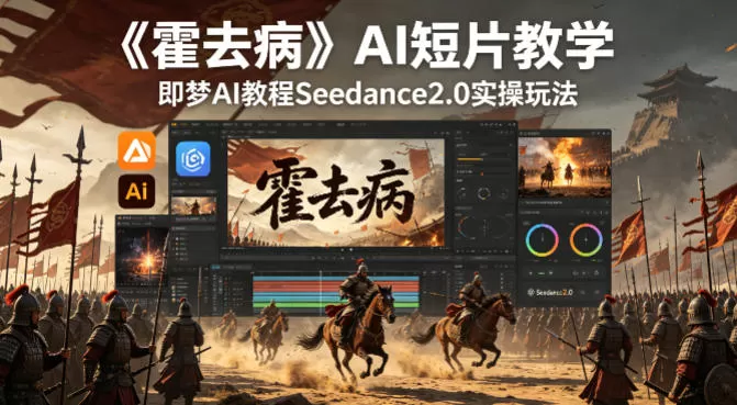 《霍去病》AI短片教学，即梦AI教程Seedance2.0实操玩法-鹊桥梦网创