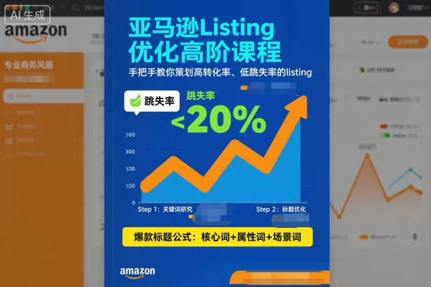 亚马逊Listing优化高阶课程，手把手教你策划高转化率、低跳失率的listing-鹊桥梦网创