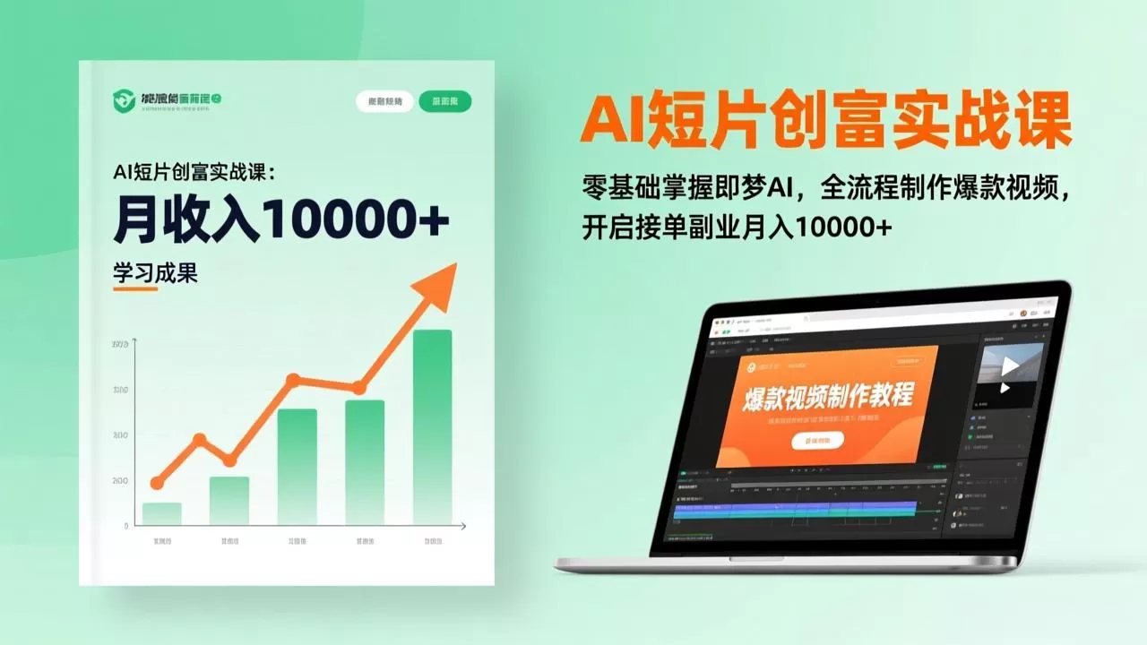 AI短片创富实战课：零基础掌握即梦AI，全流程制作爆款视频，开启接单副业月入10000+(更新-鹊桥梦网创