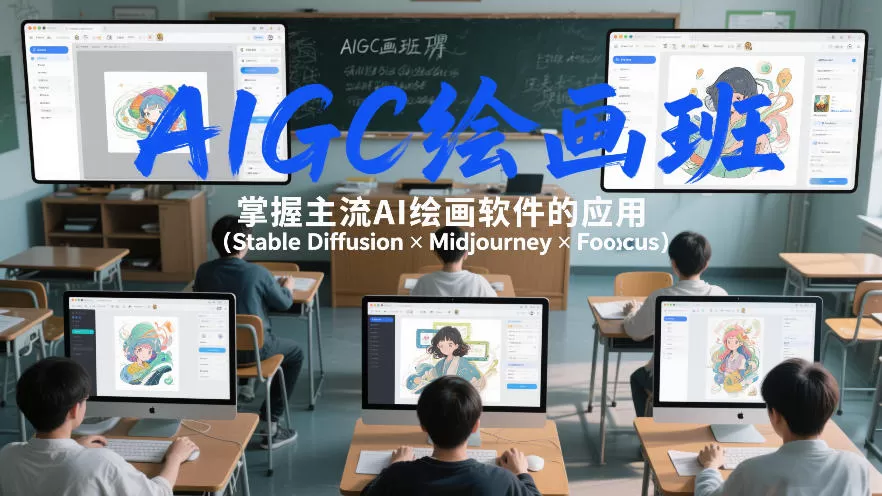 AIGC绘画班，掌握主流Ai绘画软件的应用（Stable Diffusion x Midjourney x Fooocus）-鹊桥梦网创