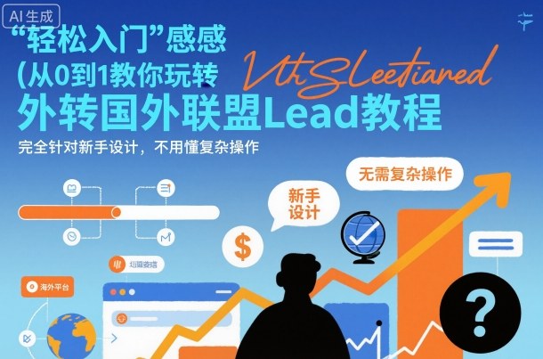 国外联盟賺美刀项目,从0到1教你玩转国外联盟Lead教程,纯新手可操作性100%-鹊桥梦网创