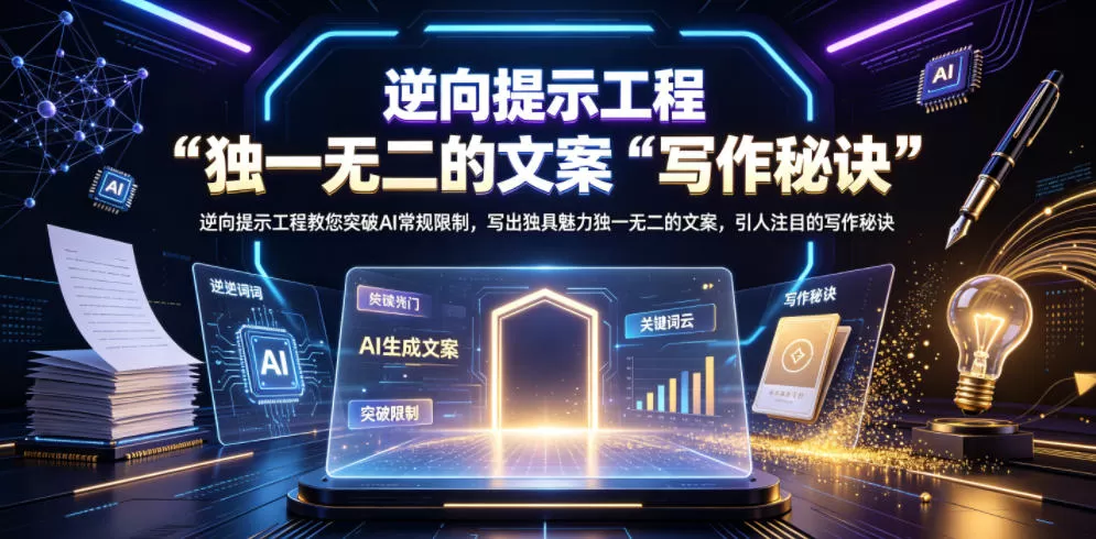 逆向提示工程教您突破AI常规限制，写出独具魅力独一无二的文案，引人注目的写作秘诀【原创双语字幕】-鹊桥梦网创