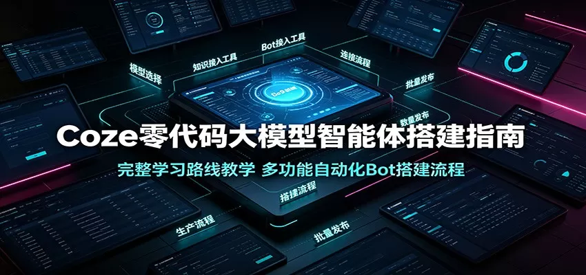 Coze零代码大模型智能体搭建指南:完整学习路线教学,多功能自动化Bot搭建流程-鹊桥梦网创