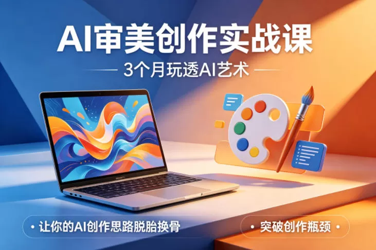 AI审美创作实战课,3个月玩透AI艺术,让你的AI创作思路脱胎换骨,突破创作瓶颈-鹊桥梦网创