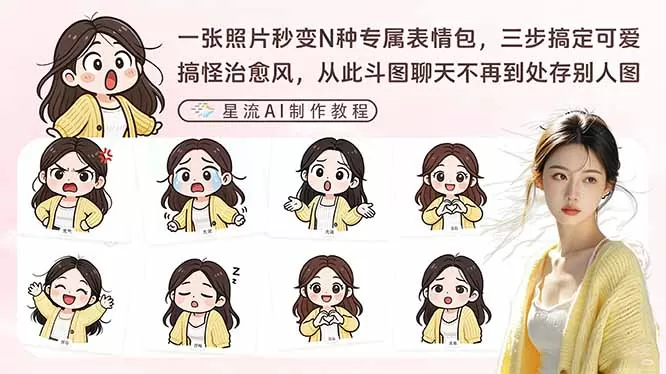 一张照片秒变N种专属表情包，三步搞定可爱搞怪治愈风，从此斗图聊天不再到处存别人图-鹊桥梦网创