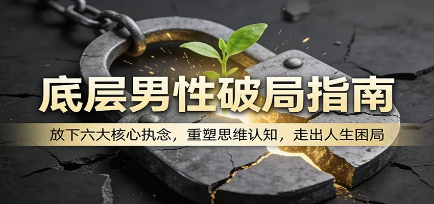 底层男性破局指南:放下六大核心执念,重塑思维认知,走出人生困局-鹊桥梦网创