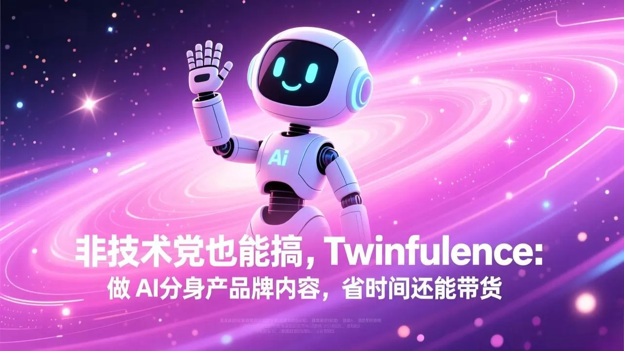 非技术党也能搞!Twinfluence:做 AI 分身产品牌内容,省时间还能带货-鹊桥梦网创