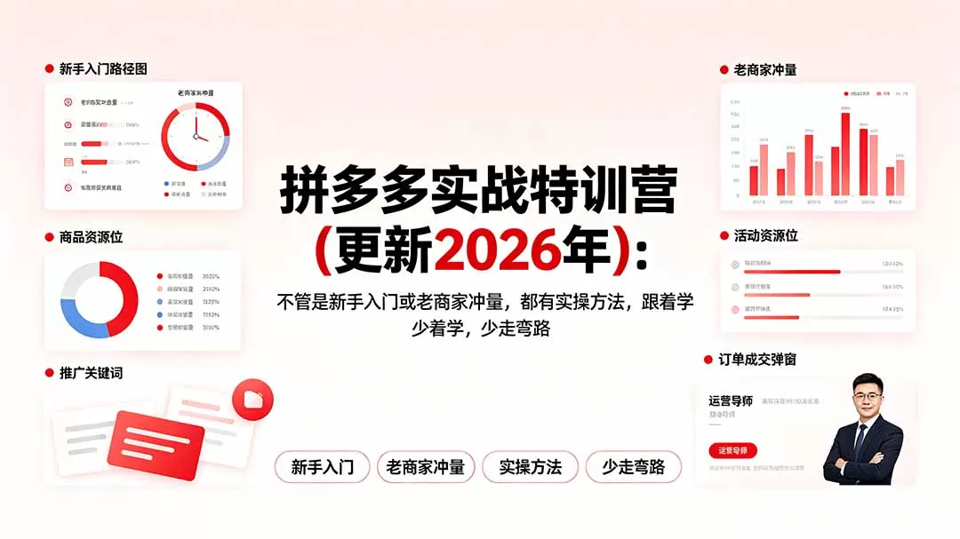 拼多多实战特训营(更新2026年-鹊桥梦网创