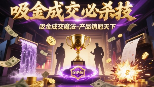 吸金成交必杀技,吸金成交魔法-产品销冠天下-鹊桥梦网创