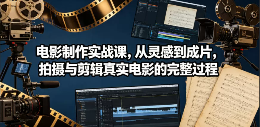 电影制作实战课，从灵感到成片，拍摄与剪辑真实电影的完整过程【原创双语字幕】-鹊桥梦网创