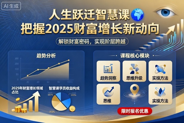 人生跃迁智慧课,把据2025财富增长新动向-鹊桥梦网创