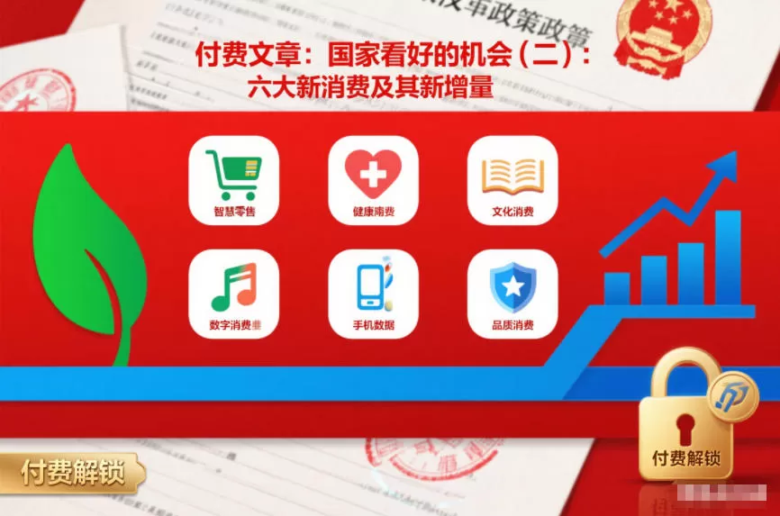 付费文章：国家看好的机会(二)：六大新消费及其新增量-鹊桥梦网创