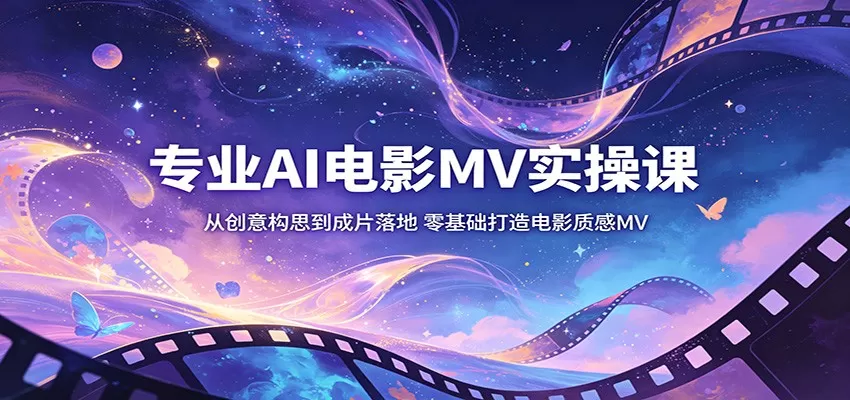 专业AI电影MV实操课：从创意构思到成片落地，零基础打造电影质感MV-鹊桥梦网创