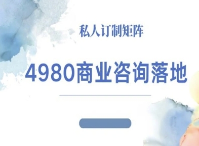 4980商业咨询师落地课程-ip运营高客单教程-鹊桥梦网创